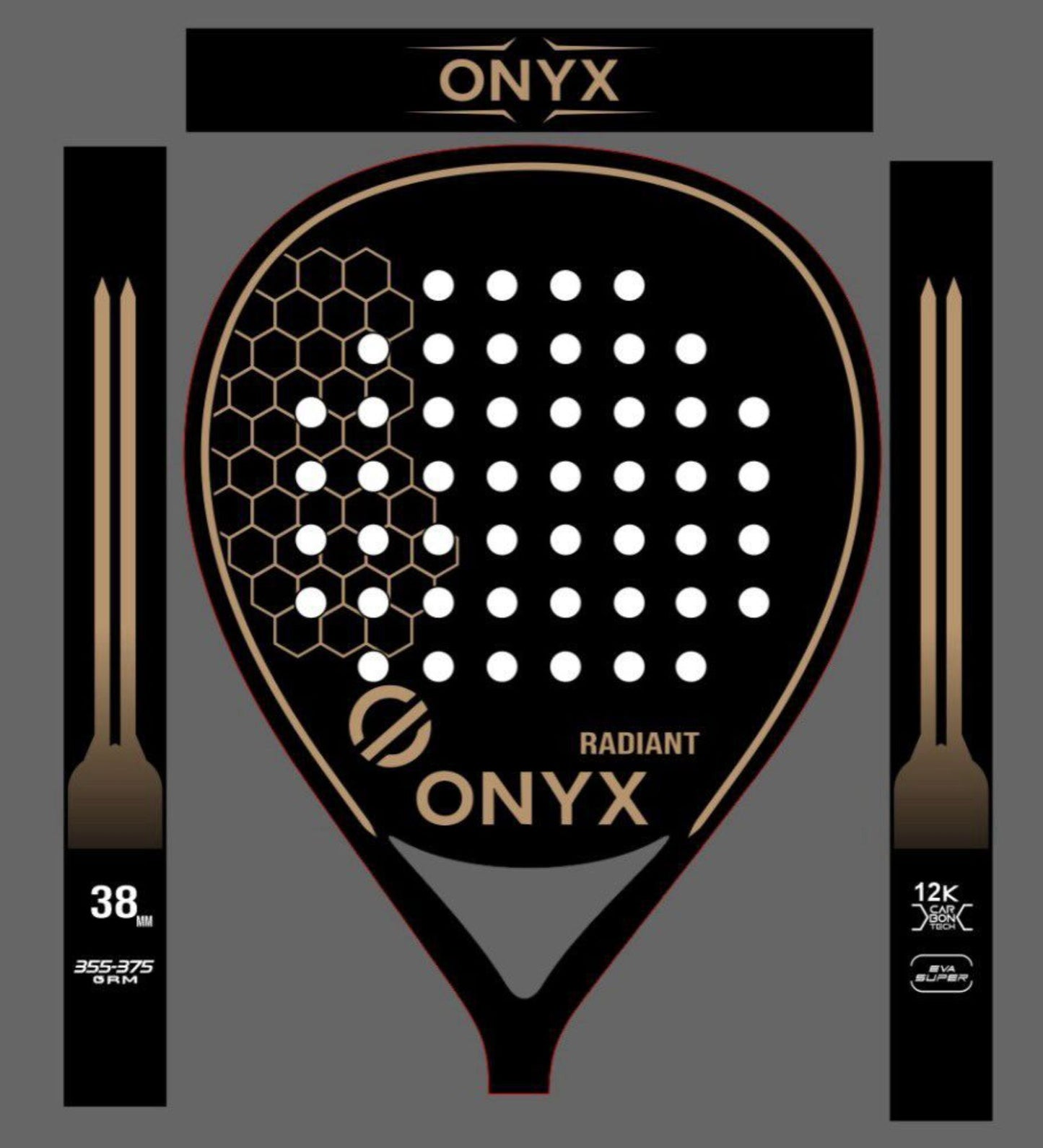 Onyx Padel | Radiant Racket (Professional Tear Drop Design)