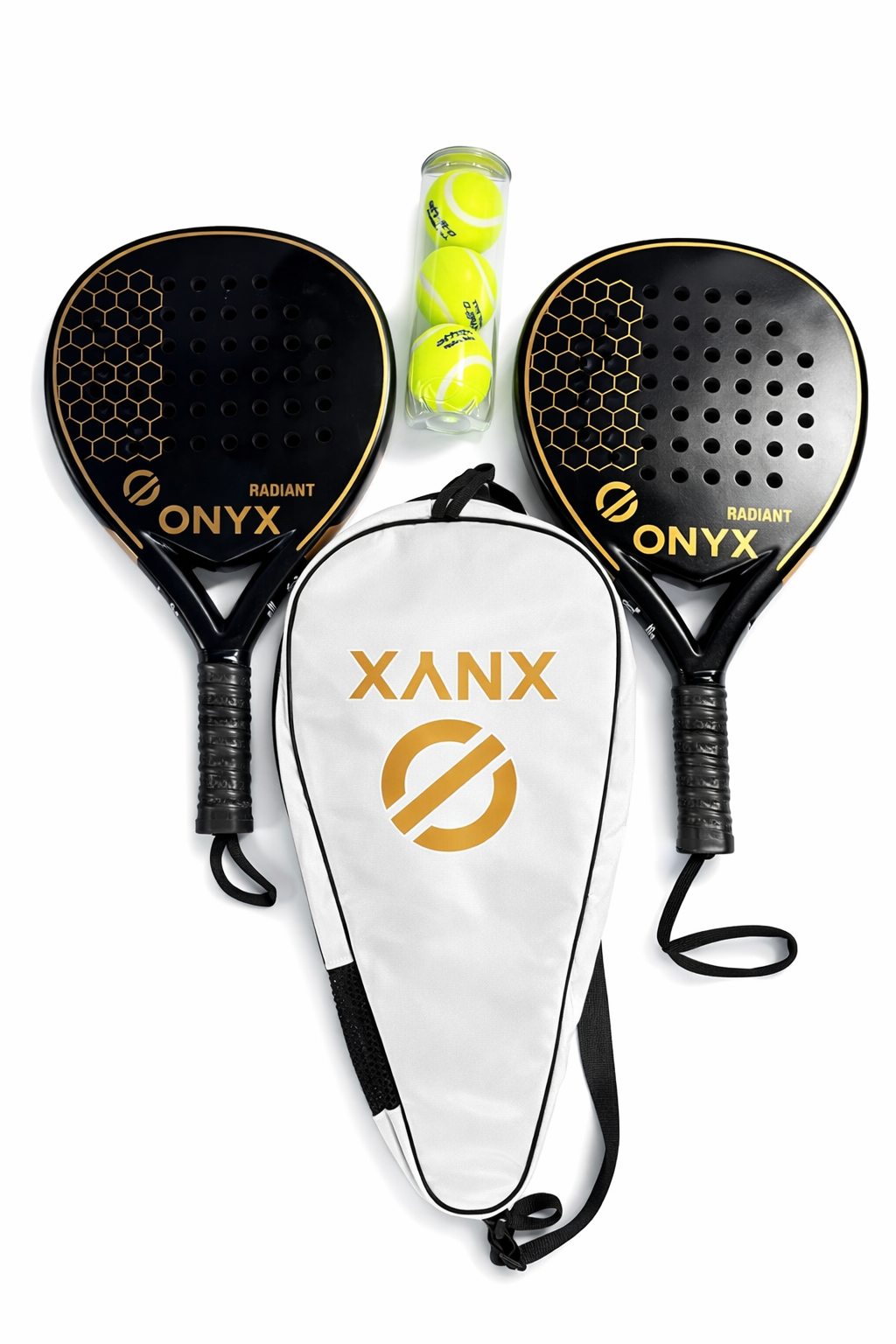 Onyx Padel | Radiant Complete Set (2-Player Bundle)(2 rackets, 2 bags and 1 ball bundle)